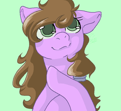 Size: 722x660 | Tagged: safe, artist:art-erty, oc, oc only, pony, cute, looking up, ponytail, solo