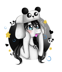 Size: 1600x1855 | Tagged: safe, artist:allie-8, oc, oc only, oc:pandie, pony, hat, simple background, solo, tongue out, transparent background