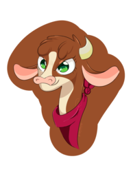Size: 760x980 | Tagged: safe, artist:imagin3r3d, arizona (tfh), cow, them's fightin' herds, community related, female, simple background, solo, transparent background