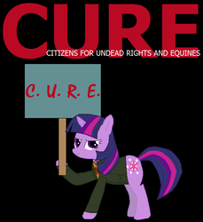 Size: 590x645 | Tagged: safe, artist:saffronpanther, twilight sparkle, g4, dead rising, dead rising 2, dead rising 2: off the record, sign, stacey forsythe