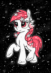 Size: 1748x2480 | Tagged: safe, artist:squeaky-belle, oc, oc only, oc:temmy, pony, crescent, cutie mark, female, mare, nation ponies, ponified, singapore, solo, space, starry eyes, stars, wingding eyes