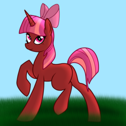 Size: 3000x3000 | Tagged: safe, artist:chelseawest, oc, oc only, pony, unicorn, bow, female, hair bow, high res, mare, solo
