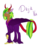 Size: 582x585 | Tagged: safe, artist:purplellamaswag, oc, oc only, oc:deja vu, interspecies offspring, magical gay spawn, offspring, parent:discord, parent:spike, parents:dispike, solo