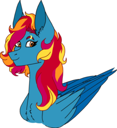 Size: 1024x1118 | Tagged: safe, artist:purplellamaswag, oc, oc only, oc:cloud surfer, pony, offspring, parent:rainbow dash, parent:thunderlane, parents:thunderdash, solo