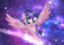 Size: 1024x720 | Tagged: safe, artist:blueskysilversong, oc, oc only, oc:magical star, pony, offspring, parent:flash sentry, parent:twilight sparkle, parents:flashlight, solo