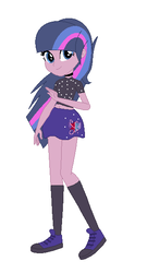 Size: 322x597 | Tagged: safe, artist:blueskysilversong, oc, oc only, oc:magical star, equestria girls, g4, equestria girls-ified, offspring, parent:flash sentry, parent:twilight sparkle, parents:flashlight, solo