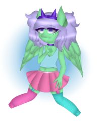 Size: 1024x1280 | Tagged: safe, artist:osorothedelideli, oc, oc only, oc:pastel rave, anthro, scene kid, simple background, solo, transparent background