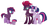 Size: 900x470 | Tagged: safe, artist:pebbles8894, tempest shadow, twilight sparkle, oc, oc:moonquake, oc:stardust, alicorn, pony, unicorn, g4, my little pony: the movie, broken horn, eye scar, female, horn, lesbian, magical lesbian spawn, mare, offspring, parent:tempest shadow, parent:twilight sparkle, parents:tempestlight, scar, ship:tempestlight, shipping, simple background, twilight sparkle (alicorn), watermark