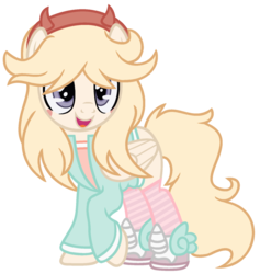Size: 1024x1079 | Tagged: safe, artist:bezziie, pegasus, pony, clothes, female, mare, ponified, simple background, solo, star butterfly, star vs the forces of evil, transparent background