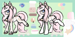 Size: 2000x1000 | Tagged: safe, artist:pastel-pony-princess, oc, oc only, oc:cookie dough, pony, unicorn, bell, clothes, collar, cute, reference sheet, solo