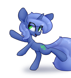 Size: 2800x3060 | Tagged: safe, artist:swerve-art, oc, oc only, pony, unicorn, bipedal, high res, smiling, solo
