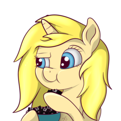 Size: 3000x3000 | Tagged: safe, artist:xchan, derpibooru exclusive, oc, oc only, oc:annabelle (zizzydizzymc), pony, unicorn, bowl, doubt, eating, female, floppy disk, high res, pica, raised eyebrow, simple background, solo, transparent background