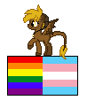 Size: 107x122 | Tagged: safe, artist:xxxxdarkflamexxxx, oc, oc only, pony, gay pride, gay pride flag, lgbt, male, pixel art, pride, pride flag, simple background, solo, trans male, transgender, transgender pride flag, transparent background