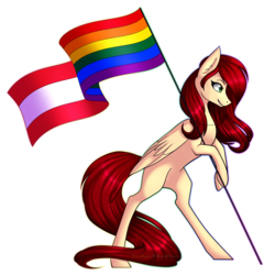 Size: 1500x1500 | Tagged: safe, artist:alphaaquilae, oc, oc only, pony, austria, discussion in the comments, gay pride, gay pride flag, lovewins, pride, simple background, solo, transparent background