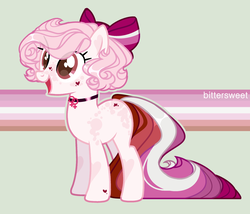 Size: 1600x1371 | Tagged: safe, artist:raffaellocandifer, artist:timacoffeeanmlp, oc, oc only, earth pony, pony, base used, cute, female, lesbian, lesbian pride flag, mare, ponified, pretty, pride, pride ponies, solo