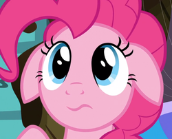 Size: 699x565 | Tagged: safe, screencap, pinkie pie, earth pony, pony, g4, secrets and pies, :s, cute, diapinkes, female, floppy ears, mare, solo, wavy mouth