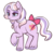 Size: 521x511 | Tagged: safe, artist:lulubell, oc, oc only, oc:pink lady, female, magical lesbian spawn, mare, next generation, offspring, parent:apple bloom, parent:diamond tiara, parents:diamondbloom, simple background, solo, transparent background