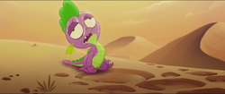 Size: 1920x808 | Tagged: safe, screencap, spike, g4, my little pony: the movie, bone dry desert, desert, faic