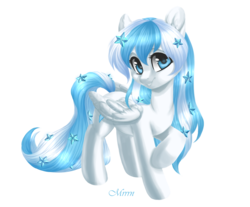 Size: 3500x2893 | Tagged: safe, artist:mrrrn, oc, oc only, oc:starline, pegasus, pony, female, high res, looking at you, mare, raised hoof, simple background, solo, transparent background