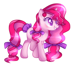 Size: 987x877 | Tagged: safe, artist:poppyglowest, oc, oc only, oc:lovebug, pony, unicorn, bow, female, hair bow, mare, simple background, solo, tail bow, transparent background