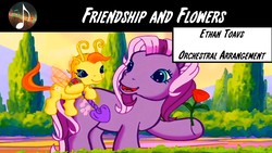 Size: 2400x1350 | Tagged: safe, edit, edited screencap, screencap, wysteria, breezie, earth pony, pony, g3, the princess promenade, flower, friendship and flowers, music, youtube link