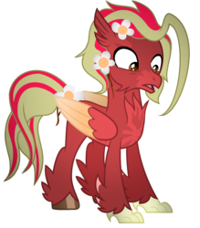 Size: 1424x1624 | Tagged: safe, artist:thecreativeenigma, oc, oc only, classical hippogriff, hippogriff, flower, metallica, simple background, solo, transparent background