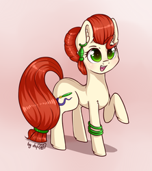 Size: 1536x1728 | Tagged: safe, artist:dsp2003, oc, oc only, oc:penny inkwell, earth pony, pony, birthday gift art, blushing, cute, cutie mark, female, mare, open mouth, smiling, solo