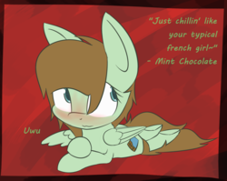 Size: 3034x2421 | Tagged: safe, artist:lofis, oc, oc only, oc:mint chocolate, high res, solo