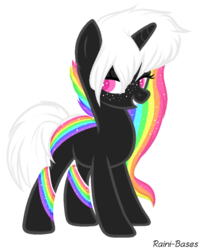 Size: 600x745 | Tagged: safe, artist:sugarplanets, oc, oc only, pony, unicorn, female, mare, rainbow hair, simple background, solo, transparent background