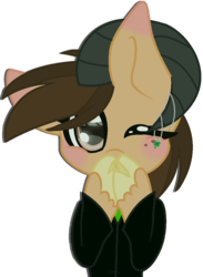 Size: 922x1258 | Tagged: safe, artist:leanne264, oc, oc only, oc:leanne, clothes, cloven hooves, female, horns, simple background, solo, transparent background