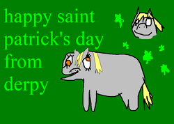 Size: 839x597 | Tagged: safe, artist:pastaboy, derpy hooves, g4, 1000 hours in ms paint, holiday, saint patrick's day, saint patrick's day 2018