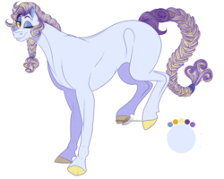 Size: 1257x1004 | Tagged: safe, artist:bijutsuyoukai, oc, oc only, earth pony, pony, female, magical lesbian spawn, mare, offspring, one eye closed, parent:applejack, parent:rarity, parents:rarijack, simple background, small head, solo, transparent background, wink