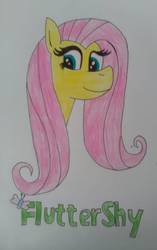 Size: 822x1307 | Tagged: safe, artist:wouterthebelgian1999, fluttershy, pony, g4, female, solo, traditional art