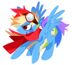 Size: 698x630 | Tagged: safe, artist:chop4, rainbow dash, pegasus, pony, g4, clothes, female, goggles, scarf, simple background, solo, transparent background