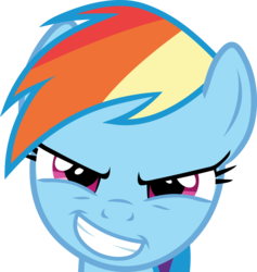 Size: 5217x5506 | Tagged: safe, artist:frownfactory, rainbow dash, pony, equestria girls, g4, my little pony equestria girls, .svg available, absurd resolution, close-up, faic, female, grin, mare, rapeface, simple background, smiling, solo, svg, transparent background, vector