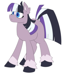 Size: 2560x2743 | Tagged: safe, artist:supercoco142, twilight sparkle, oc, oc:north star, earth pony, pony, g4, coat markings, earth pony twilight, facial markings, female, g5 concept leak style, g5 concept leaks, high res, simple background, solo, star (coat marking), transparent background, twilight sparkle (g5 concept leak), unshorn fetlocks