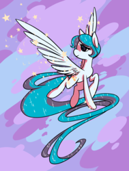 Size: 896x1184 | Tagged: safe, artist:chop4, oc, oc only, pegasus, pony, flying, sparkles