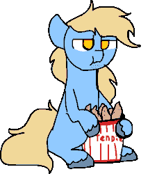Size: 433x478 | Tagged: safe, artist:nootaz, oc, oc only, oc:blank space, oc:nootaz, animated, ponies eating meat, simple background, transparent background