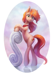 Size: 1024x1407 | Tagged: safe, artist:orchidpony, oc, oc only, oc:debra rose, pony, unicorn, bipedal, commission, female, looking at you, mare, smiling, solo, ych result