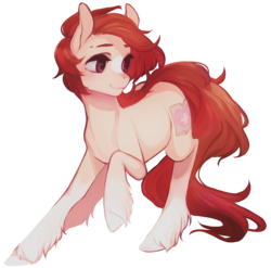 Size: 1487x1470 | Tagged: safe, artist:affurro, oc, oc only, oc:mister, earth pony, pony, looking back, simple background, smiling, solo, transparent background, unshorn fetlocks