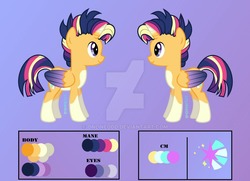 Size: 1024x743 | Tagged: safe, artist:ponkus, oc, oc only, oc:star streak, alicorn, pony, alicorn oc, coat markings, colored horn, colored wings, colt, horn, male, offspring, parent:sunburst, parent:twilight sparkle, parents:twiburst, socks (coat markings), solo, watermark