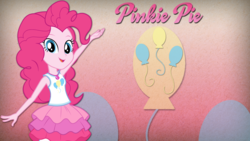 Size: 1920x1080 | Tagged: safe, artist:kuco, artist:philiptomkins, pinkie pie, equestria girls, g4, my little pony equestria girls: better together, clothes, cutie mark, cutie mark background, geode of sugar bombs, solo, wallpaper