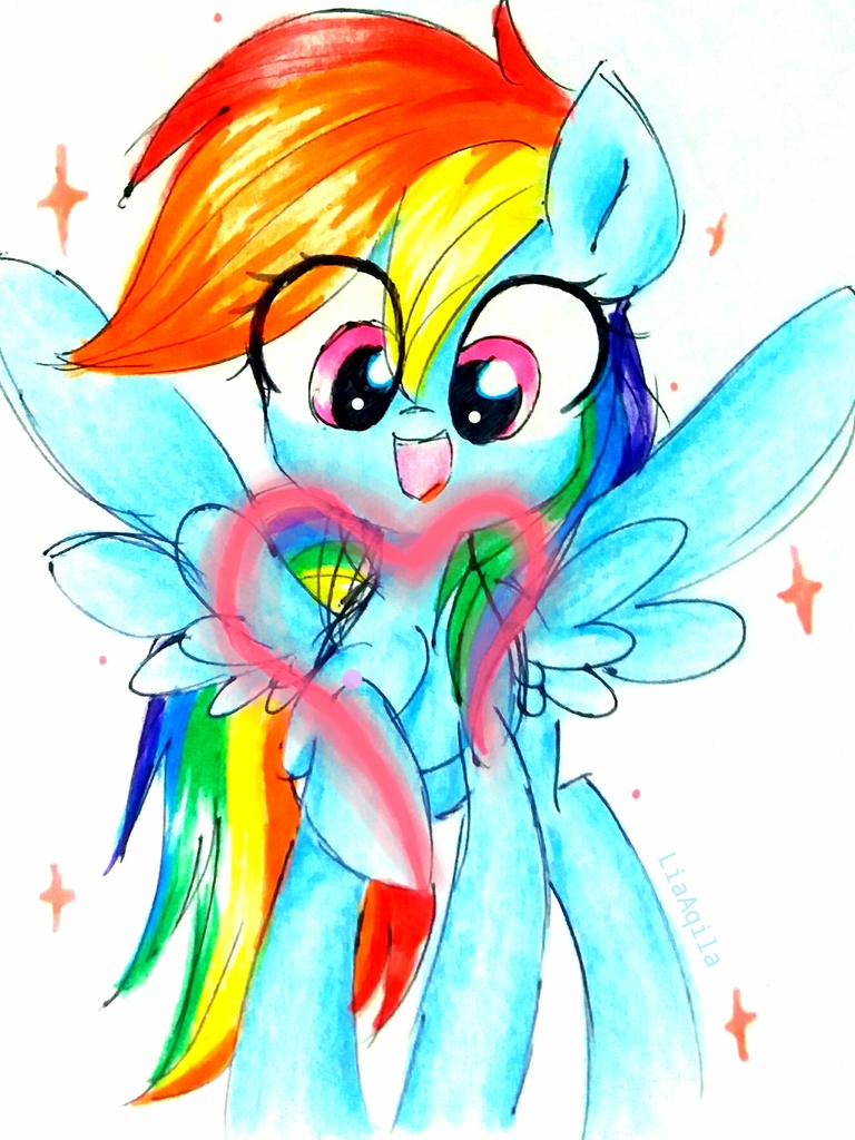 1684938 Safe Artist Liaaqila Rainbow Dash G4 Cute Dashabetes