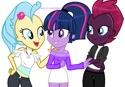 Size: 1024x713 | Tagged: safe, artist:mrssparkzzs, princess skystar, tempest shadow, twilight sparkle, equestria girls, g4, my little pony: the movie, base used, equestria girls-ified