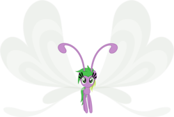 Size: 4821x3247 | Tagged: safe, artist:badumsquish, derpibooru exclusive, spike, breezie, g4, breeziefied, flying, happy, looking at you, male, micro, simple background, smiling, solo, species swap, transparent background