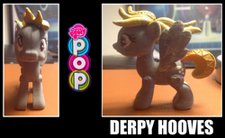 Size: 1595x979 | Tagged: safe, artist:grapefruitface1, derpibooru exclusive, derpy hooves, g4, customized toy, irl, my little pony pop!, painted, photo, solo, toy
