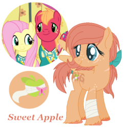 Size: 456x471 | Tagged: safe, artist:superrosey16, big macintosh, fluttershy, oc, oc:sweet apple, pegasus, pony, g4, bow, female, hair bow, male, mare, offspring, parent:big macintosh, parent:fluttershy, parents:fluttermac, ship:fluttermac, shipping, simple background, solo, straight, transparent background, unshorn fetlocks