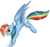 Size: 848x795 | Tagged: safe, artist:yourbestnightmaree, rainbow dash, pegasus, pony, g4, backwards cutie mark, female, landing, mare, one eye closed, signature, simple background, solo, transparent background, wink