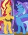 Size: 1205x1471 | Tagged: safe, sunset shimmer, trixie, boast busters, equestria girls, equestria girls specials, g4, my little pony equestria girls: better together, my little pony equestria girls: forgotten friendship, bipedal, cute, diatrixes, shimmerbetes