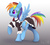 Size: 2311x2087 | Tagged: safe, artist:xbi, rainbow dash, pegasus, pony, g4, adorasexy, clothes, cute, dashabetes, female, gradient background, gray background, high res, maid, rainbow maid, raised hoof, raised leg, sexy, simple background, solo, spread wings, walking, wings